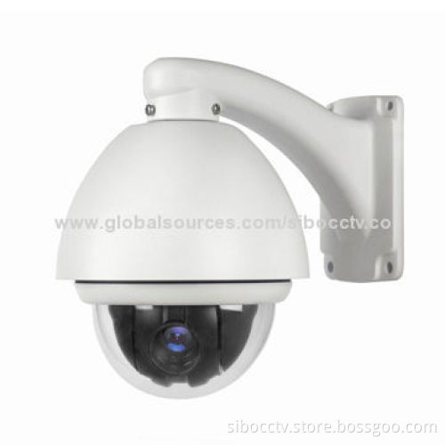 4-inch Outdoor 10x Zoom 700TV Lines Resolution Middle Speed Analog IR PTZ Dome Camera